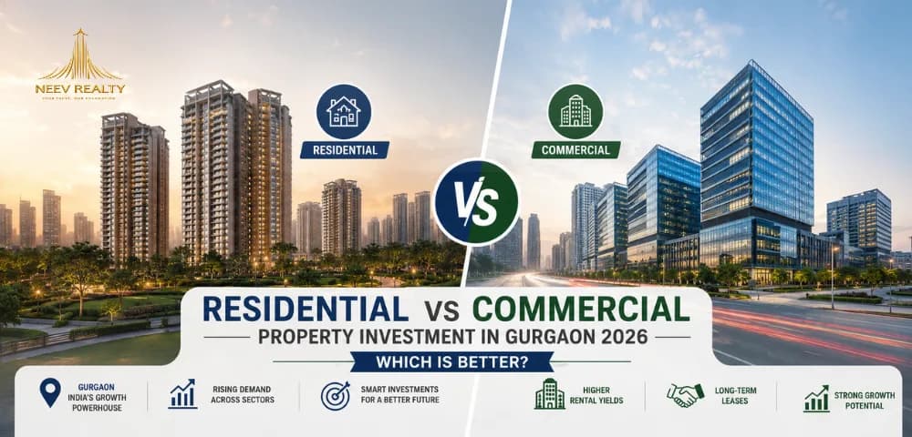Residential vs Commercial Property Investment in Gurgaon 2026 - Which Is Better?