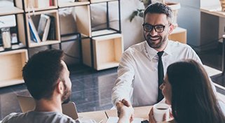 Person working remotely with a laptop